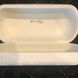 Oakley White Embossed Sunglasses Case with Logo